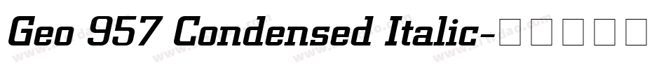 Geo 957 Condensed Italic字体转换